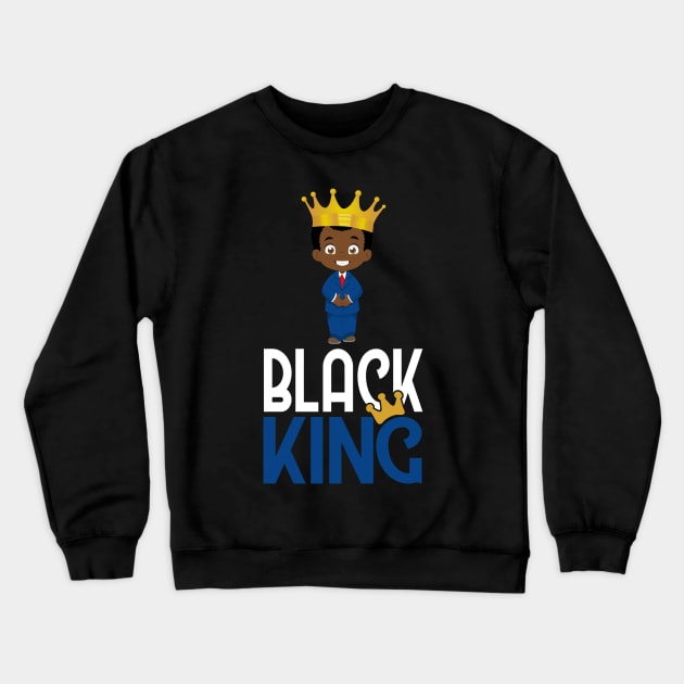 Black King Crewneck Sweatshirt by My Tribe Apparel